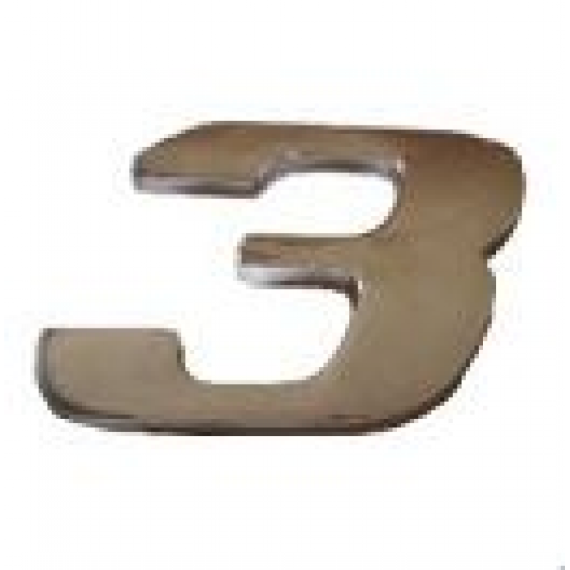 Emblema Plastico Cromado Nº 3 Br Company