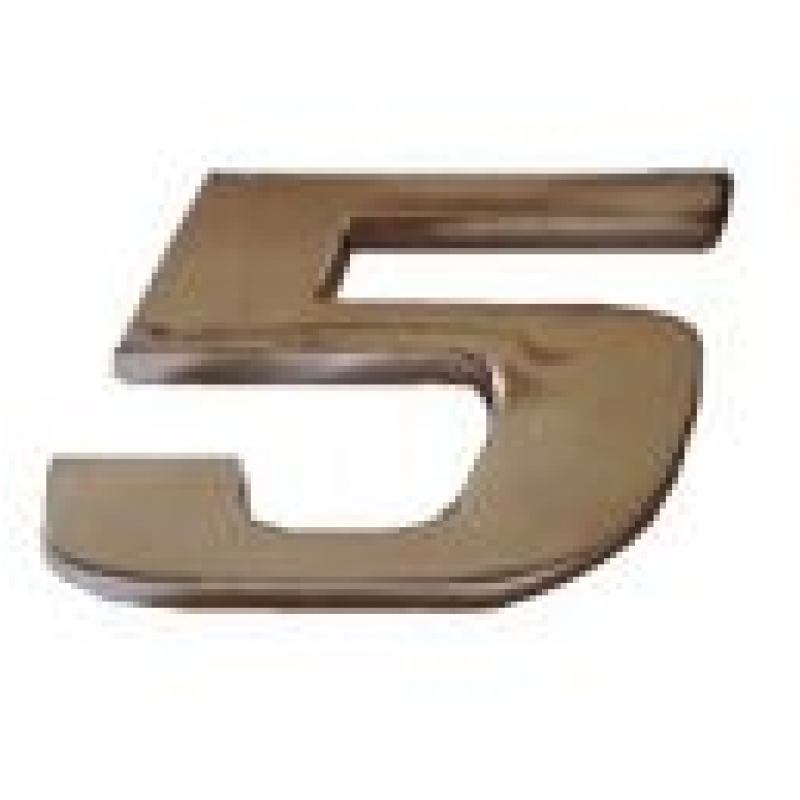 Emblema Plastico Cromado Nº 5 Br Company
