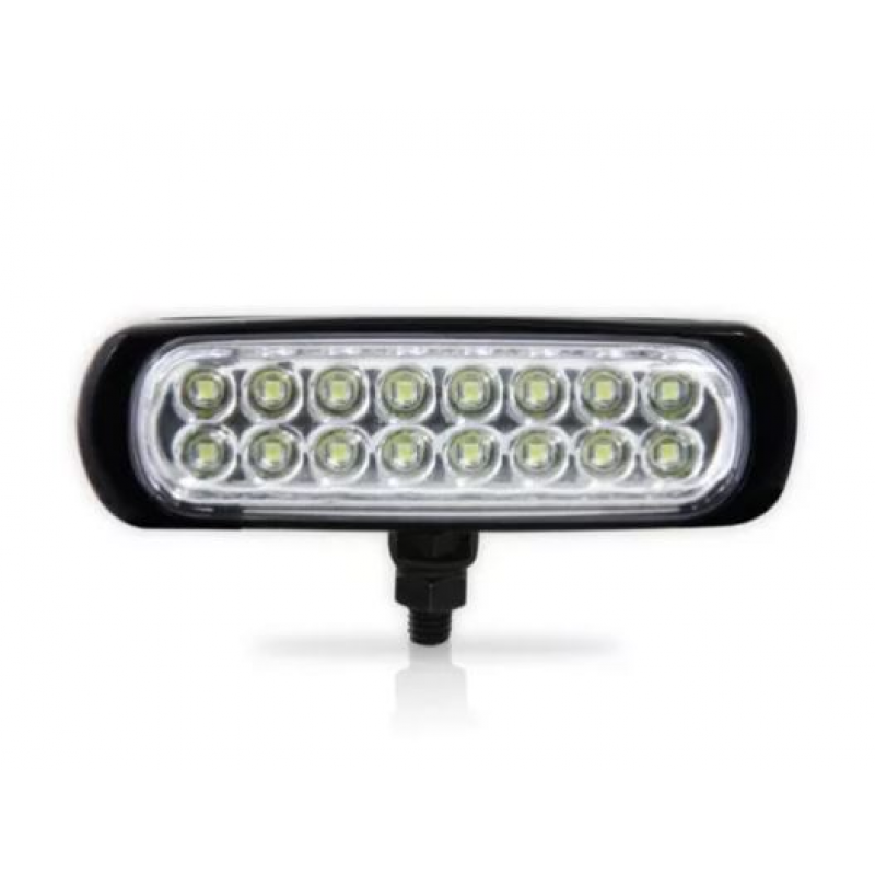 Farol Aux Com Led 12/24v (estrobo) - Base Preta E Luz Branca Autopoli