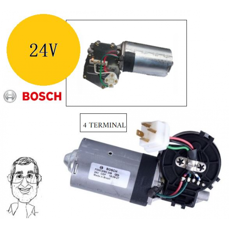 Motor Limpador Parabrisa 24v Bosch