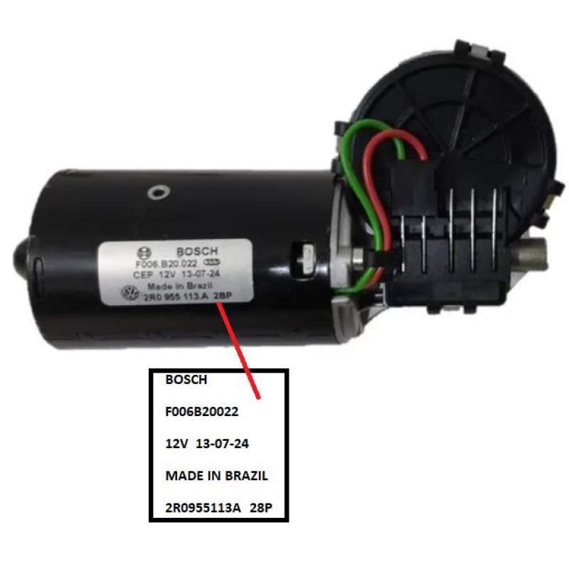 Motor Limpador Parabrisa 12v Gauss