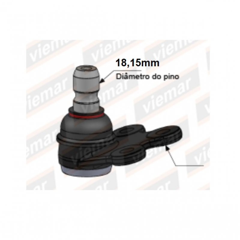 Pivo Suspensao Bandeja Esquerdo / Direito Viemar