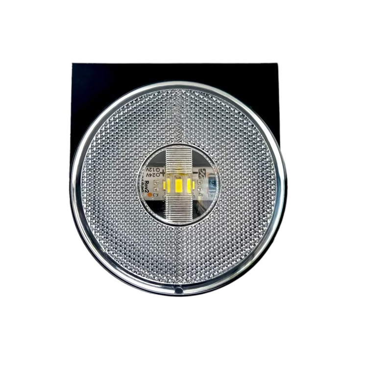 Lant Lateral Bau/carreta C/ Suporte Led Cr (85mm) H3 Lanternas