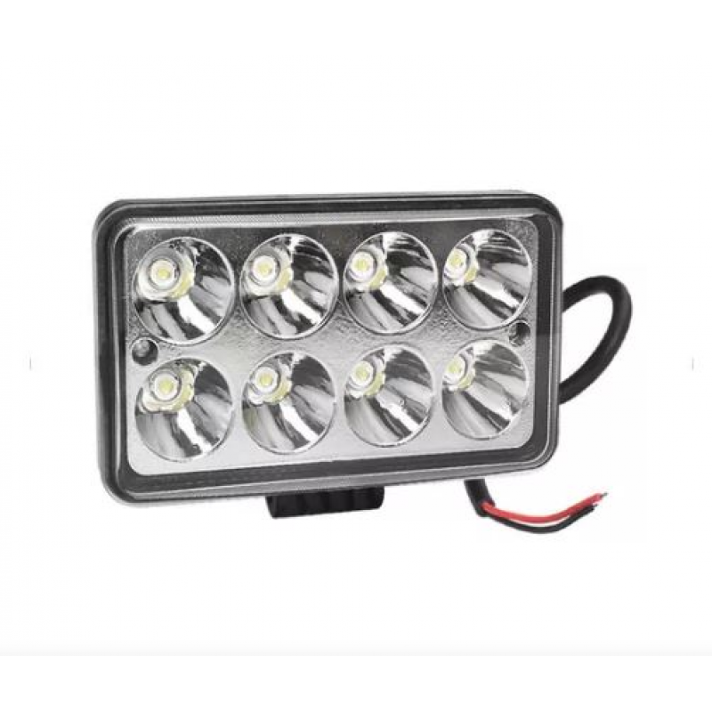 Farol Aux  Universal Retangular Led 12v 24v 24w Com Carcaca Alumin Kauai