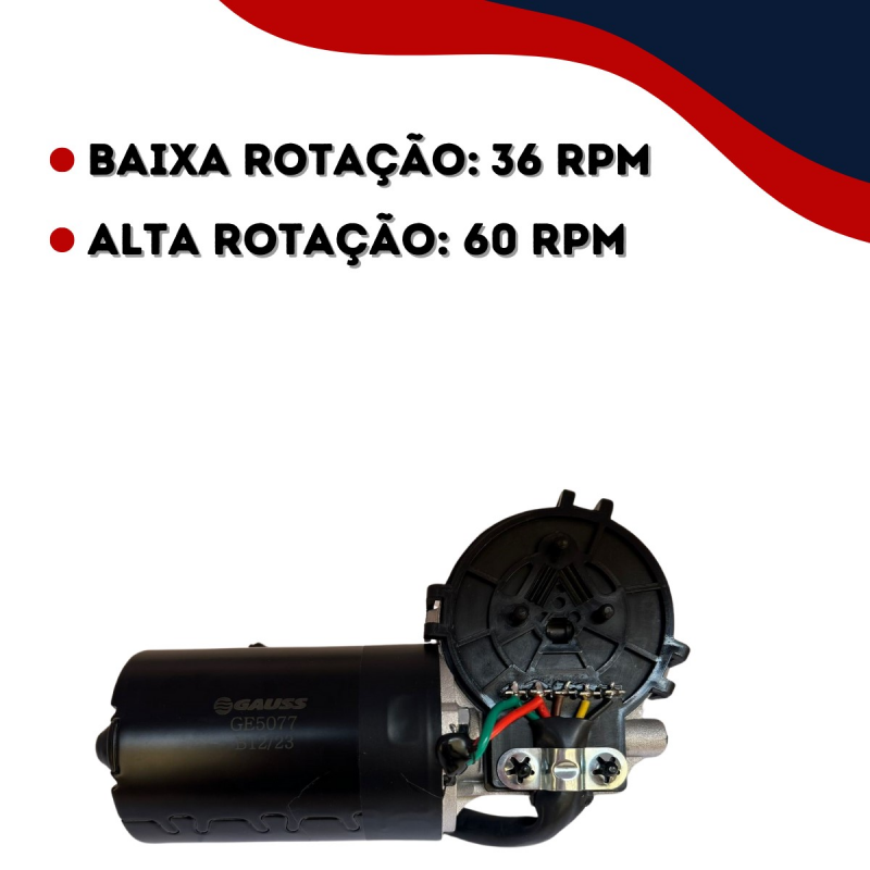 Motor Limpador Parabrisa 24v Gauss
