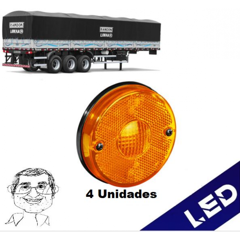 LANTERNA LATERAL LED 12/24V AMARELA RANDON