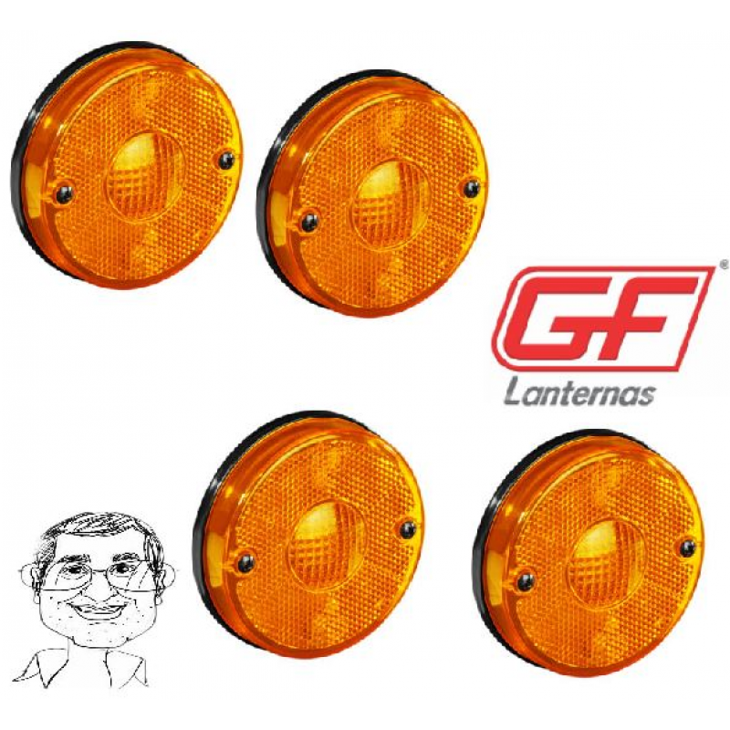 LANTERNA LATERAL LED 12/24V AMARELA RANDON