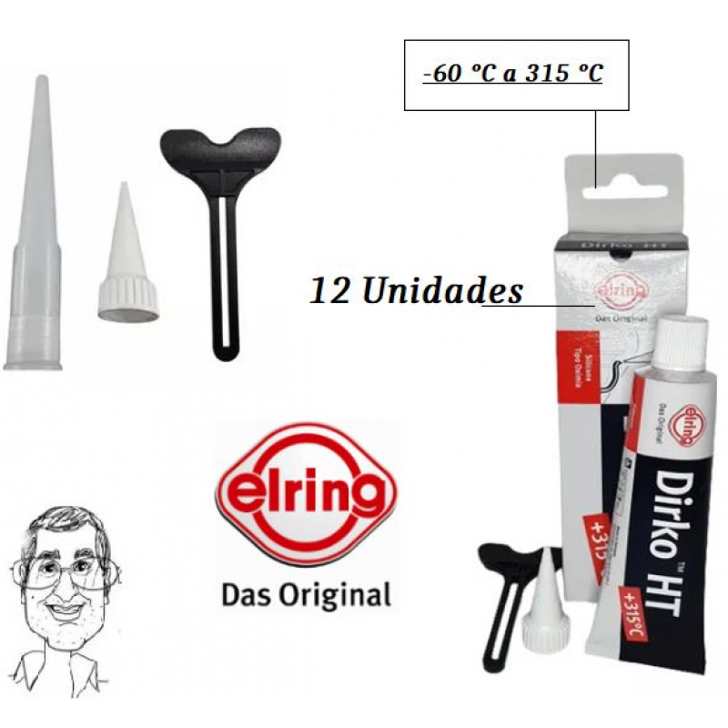 KIT TUBO COLA ALTA TEMPERATURA (SILICONE PRETO) 70ML